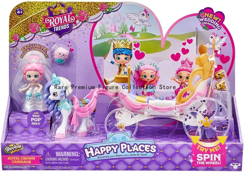 

Shopkins Happy Places Royal Wedding Carriage Playset - Cute Themed Toy for Imaginative Play, Perfect for Kids & Shopkins Fans
