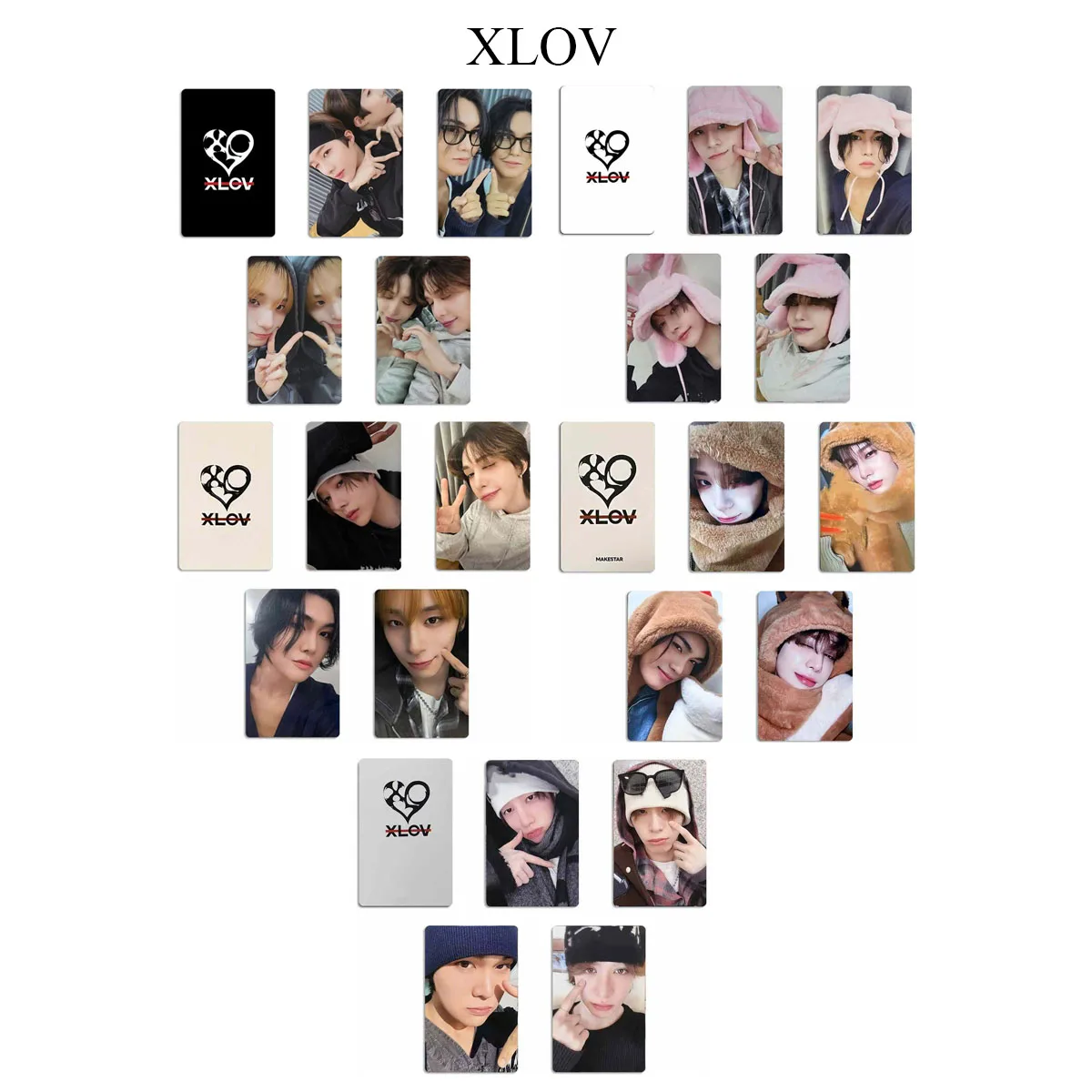 4/20 Pçs/set Kpop XLOV K4 MS Ver Cartões Selfie Wumuti Rui Hyun