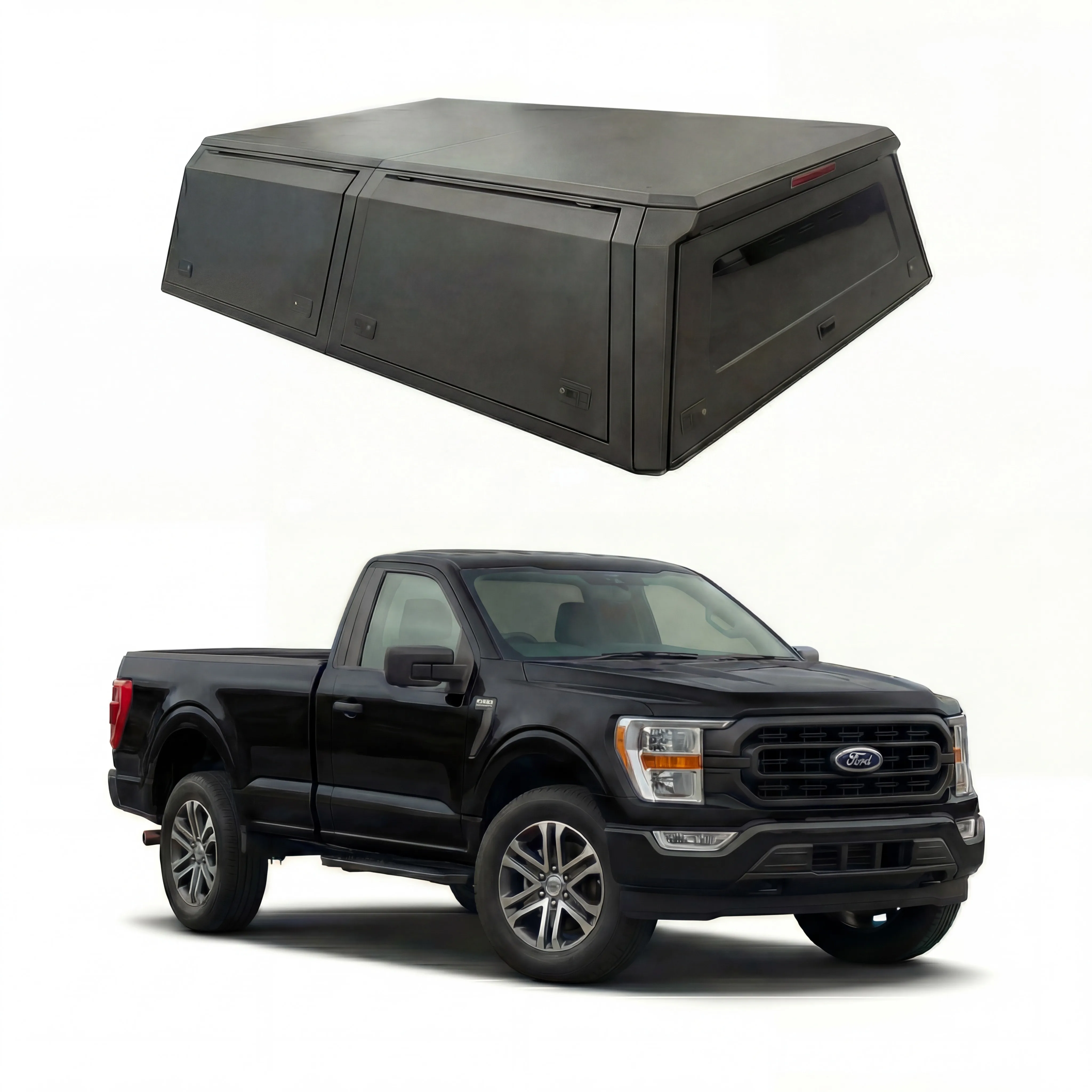 Hot Selling Aluminum Alloy Truck Caps Camper Shell Canopy for Pickup Ford's F150 99-04 8.0FT/ F250 17-25 8FT