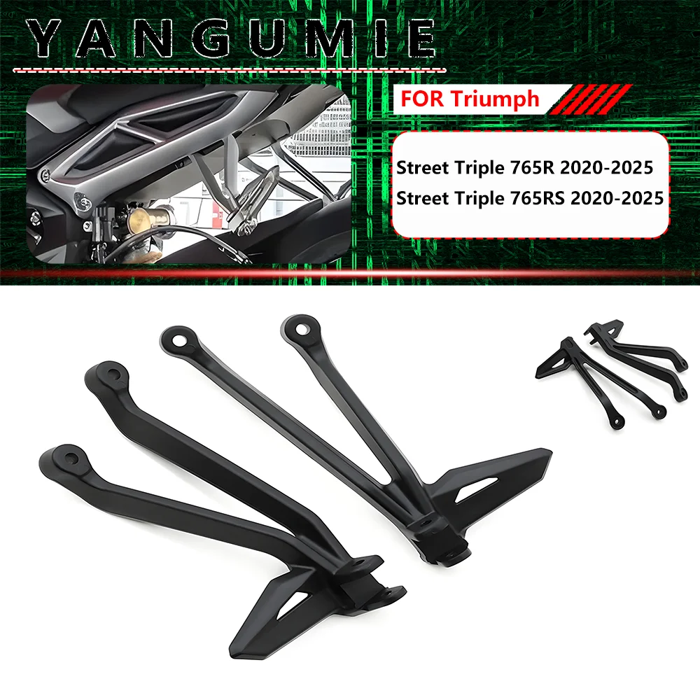 For Triumph 765R 765RS Moto2 Sport Bike Heavy-Duty Rear Passenger Footrest Mount Safe Riding Upgrade Foot Peg Holder