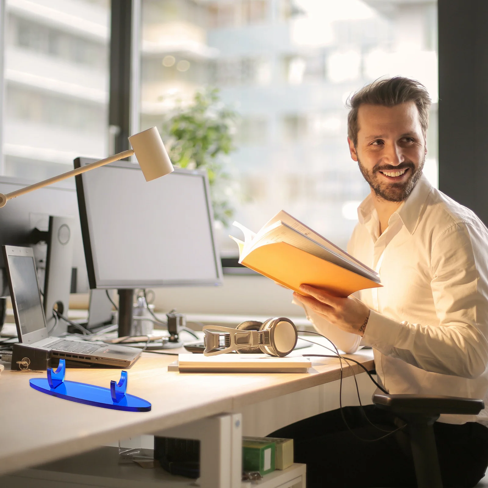 Portable Acrylic Pen Display Stand Makeup Brush Organizer Desk Pencil Rack Antifall Smooth Touch Edges