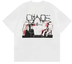 New Men KEN CARSON A GREAT CHAOS MERCH Skull T Shirts T-Shirt Hip Hop Skateboard Street Cotton T-Shirts Tee Top US size N200