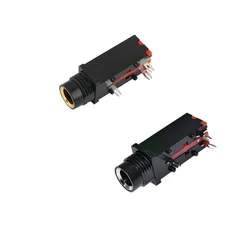금도금 잭, 3P 마이크 소켓, 6.35 6.5 오디오 스트레이트 잭 커넥터, 6.35mm, 6.5mm, 5 개