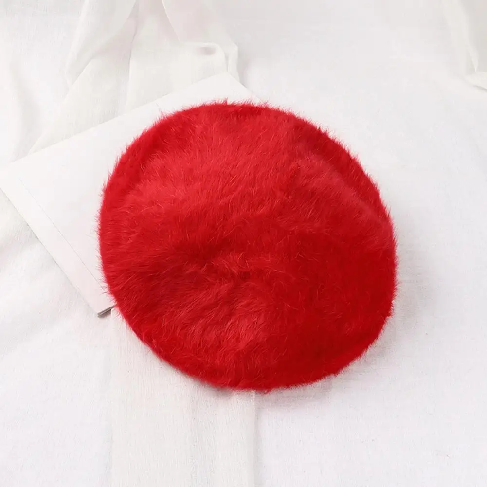 Women Octagonal Hat Women Beret Hat Women’s Octagonal Beret Hat Plush Dome Top Painter Cap Autumn Winter Warm for Stylish
