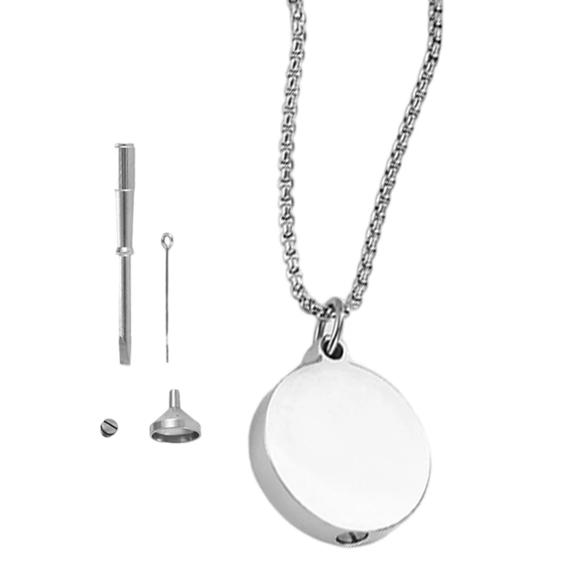 Pet Memorials Urn Jewelry Cats Ashes Container Metal Dog Cremation Urn Necklace Dropship