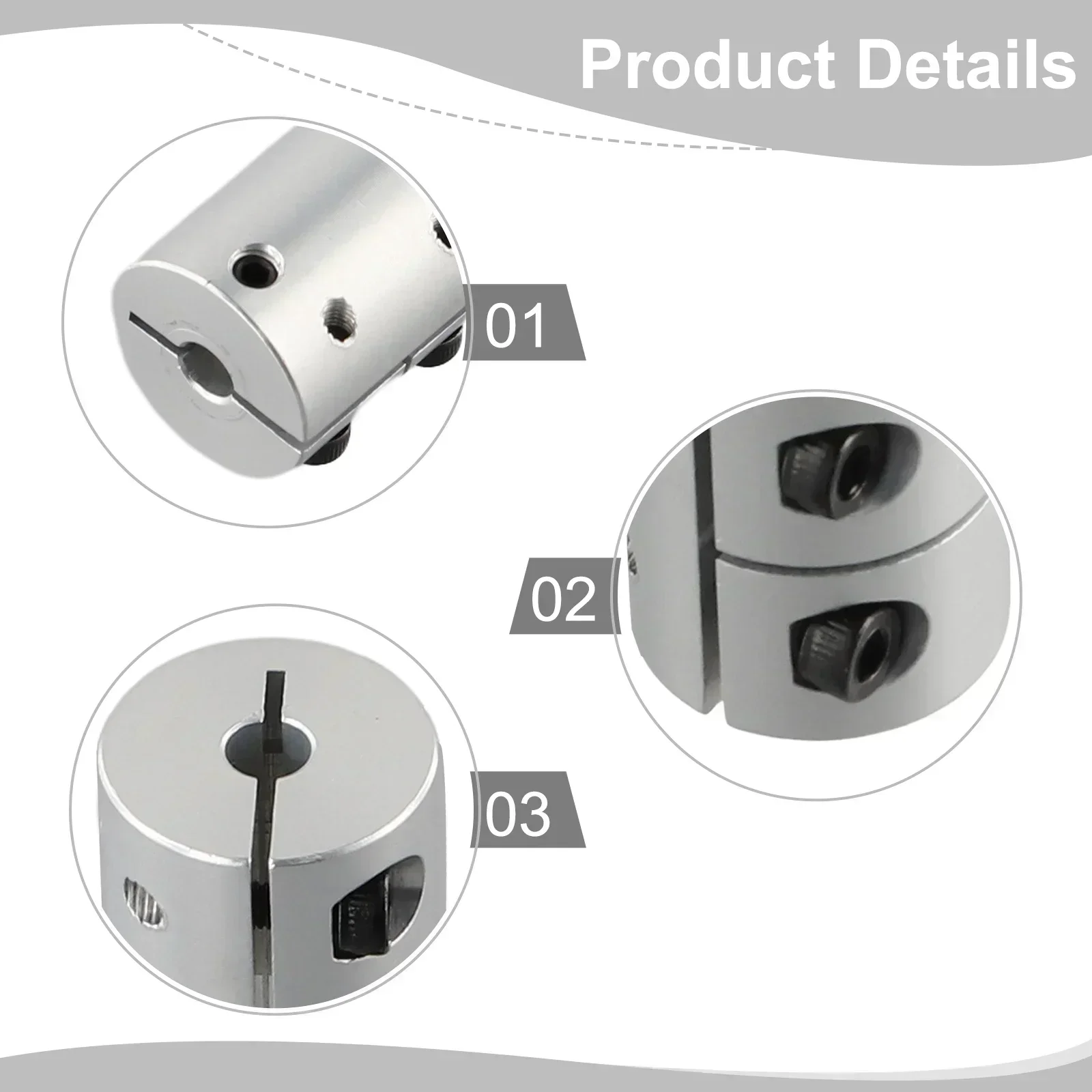 3D-Printer T8 Screw Rigid Shaft Coupler Clamp Stepper Motor Coupling D20 D25 4-8 5-5 5-6 5-8 6-6 5-10 6.35-8 6.35-10