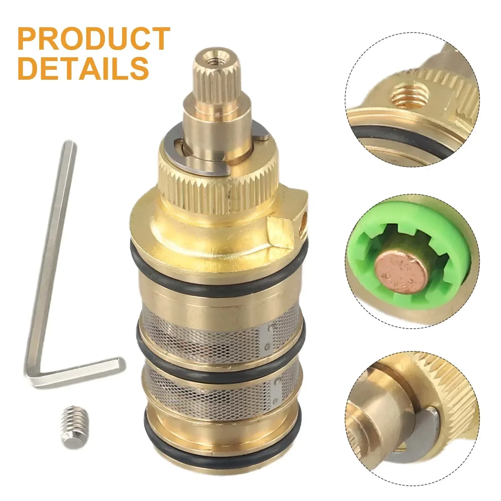 All Copper Intelligent Thermostatic Valve Core Shower Mixing Valve Repair Bathroom Water Temperature Control Faucet Valve Core