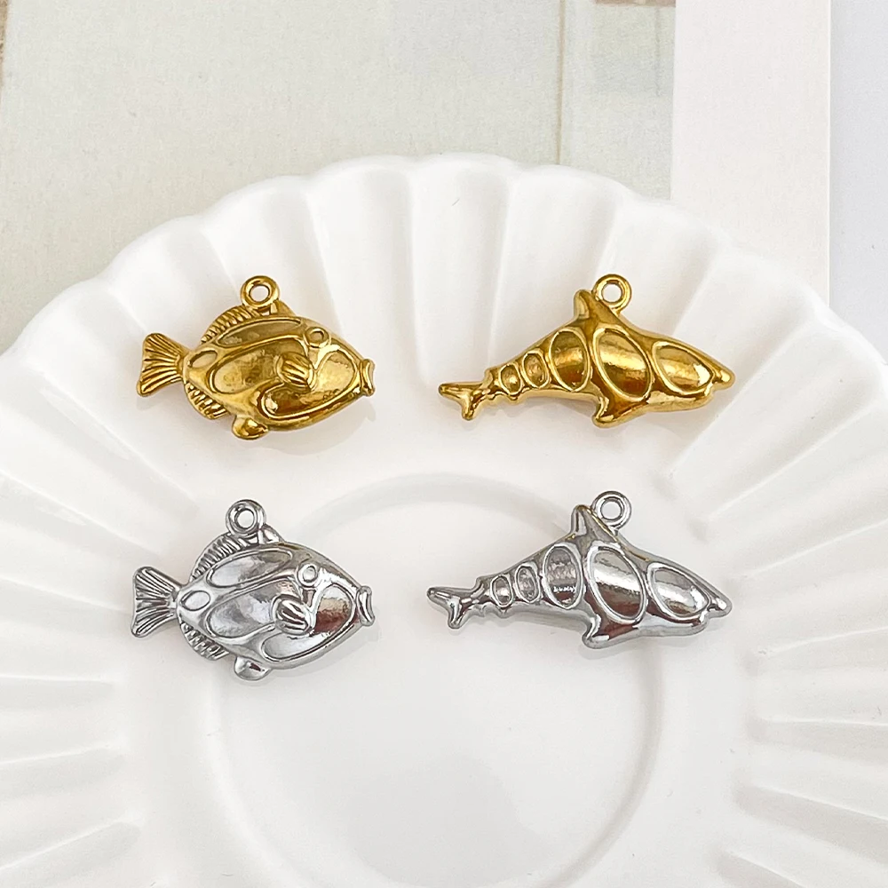 

Сердечный дизайн 50 шт. DIY ручная работа/кулон для ожерелья/подвески из нержавеющей стали/форма рыбы/фурнитура и компоненты для ювелирных изделий # 195631