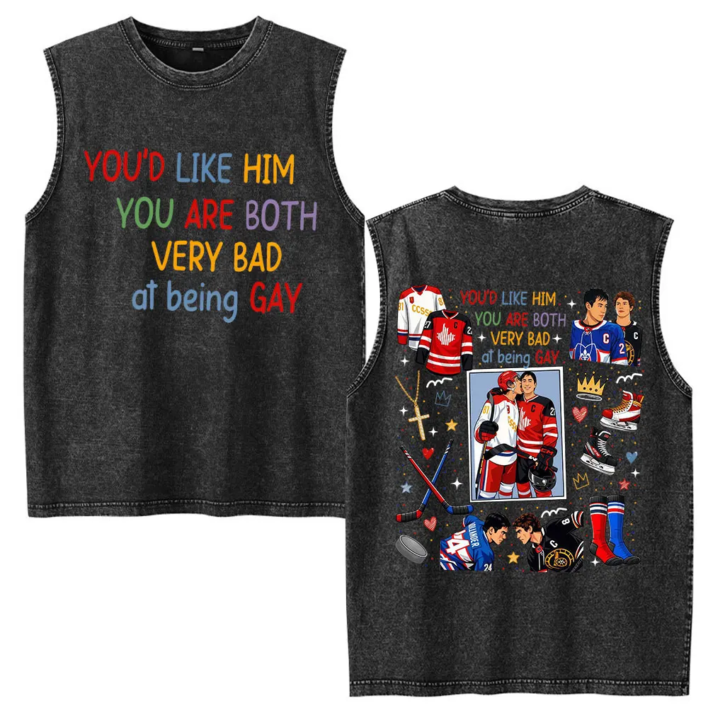 Renaltería calentada Shane Hollander ‌ Ilya Rozanov camisetas sin mangas, ropa para hombres y mujeres, camisetas sin mangas de gran tamaño Harajuku