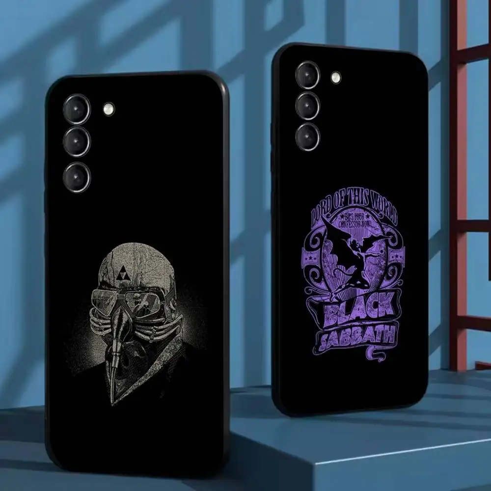 

B- Black S-Sabbath Phone Case For Samsung Galaxy A73,72,51,53,52,71,22,5G,Note,J7,8,9 Soft Black Cover