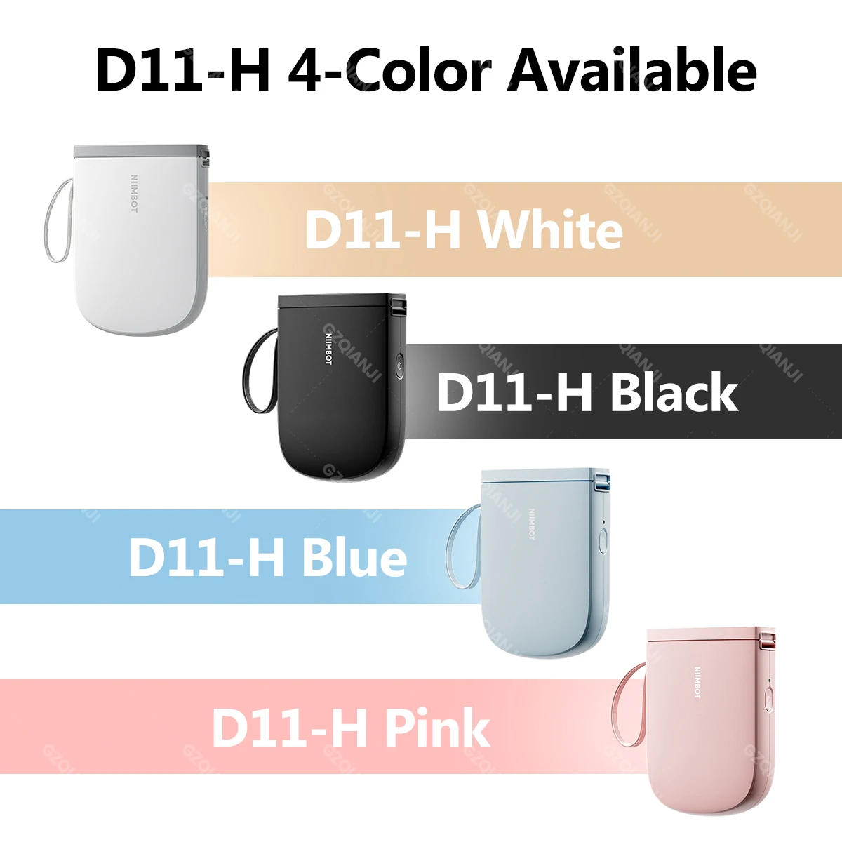 300dpi Nimbot D11H Mini Portable Bluetooth Wireless Label Sticker Pinter Maker Name Tag Price Barcode Printing Maker Waterproof