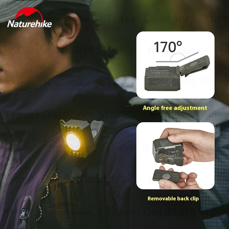

Naturehike Mini Lamp Adjustable Waterproof Camping Hiking Multi-function Rechargeable Ultralight Backpack Clip Light Flashlight