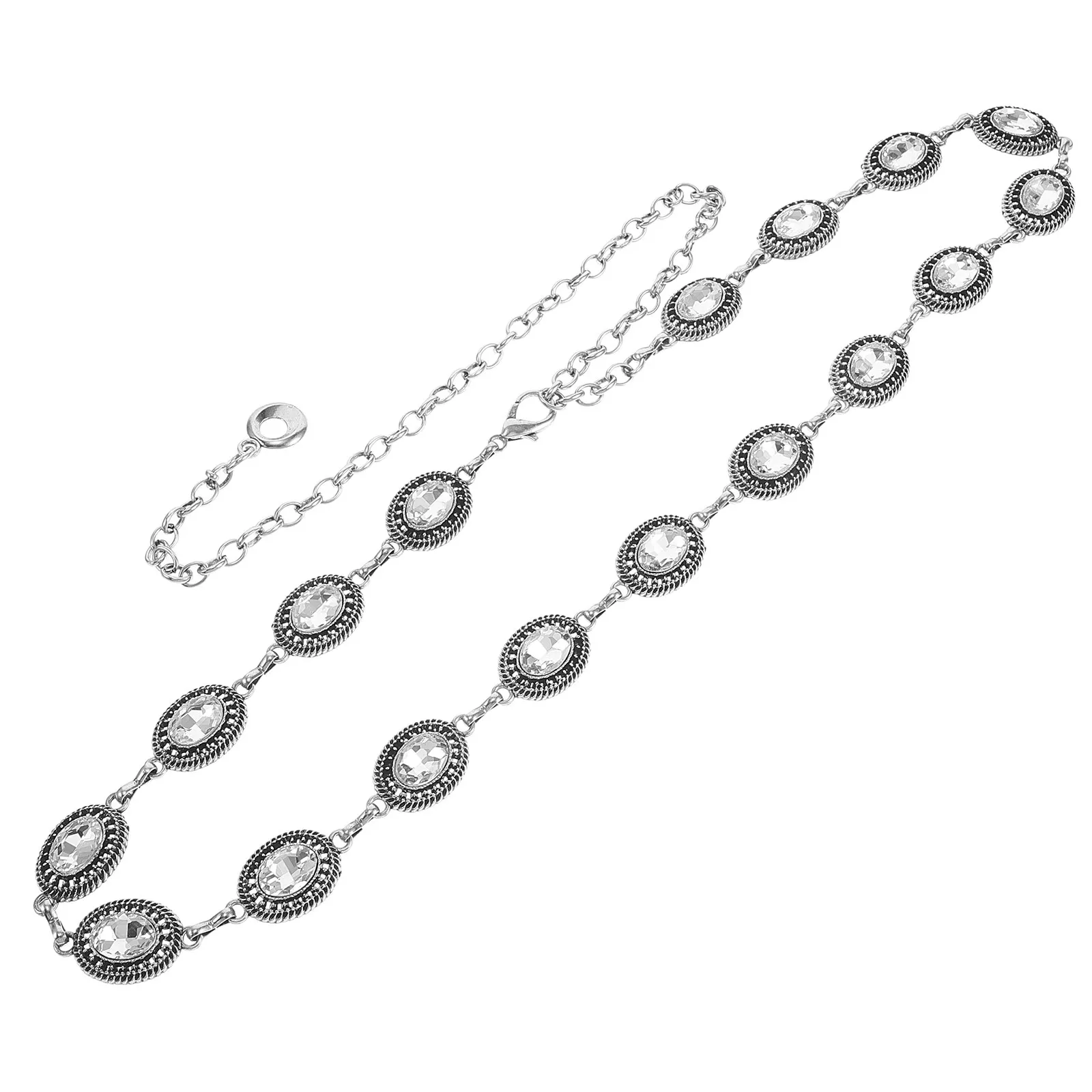 Western Vintage Chain Belt for Women Luxurious Metal Waist Jewelry with Hollow Detailing Trendy Fashion Accessory for Dress