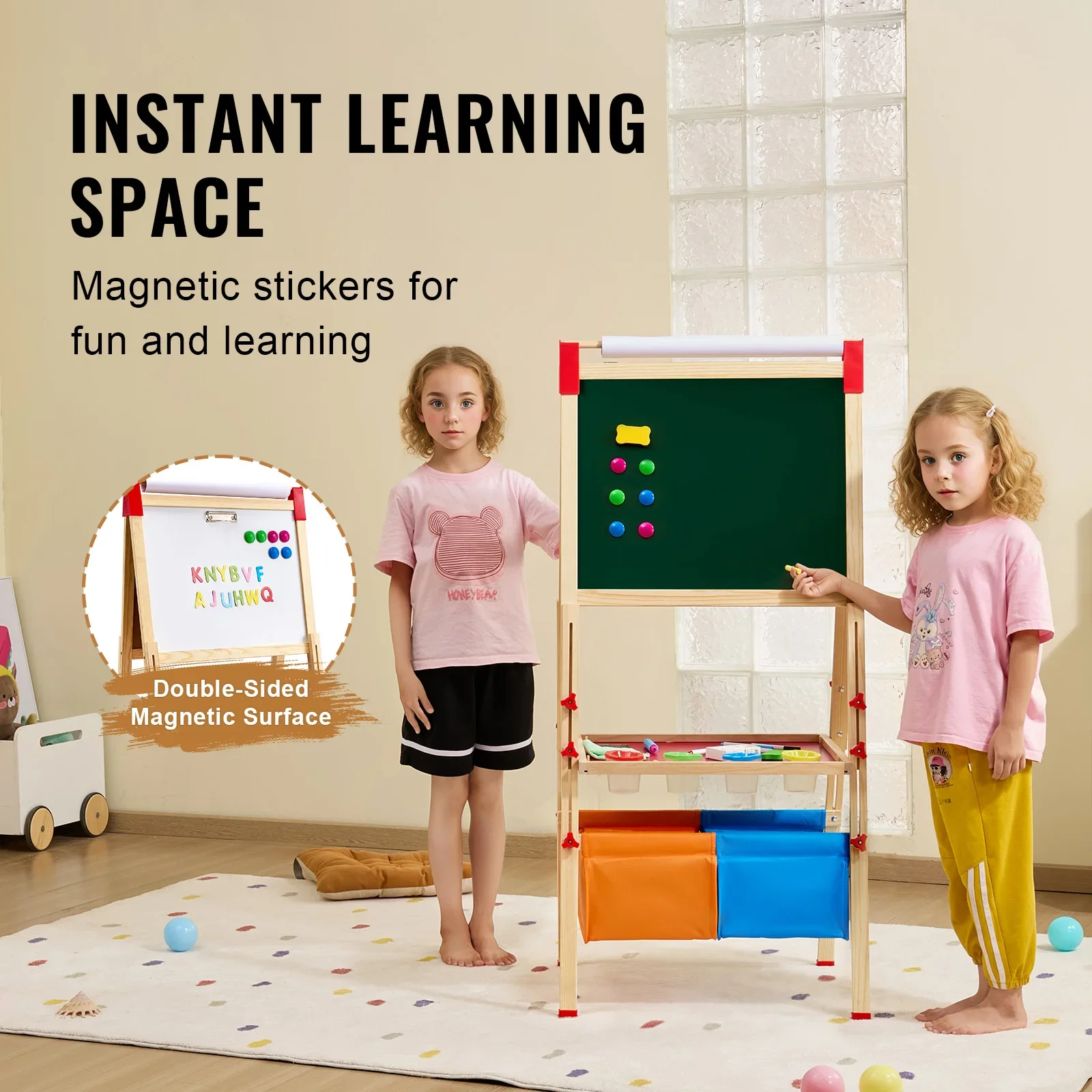 for Kids Girl SucceBuy Children Magnetic Drawing Board WordPad Baby Color Graffiti Standing Art Easel Educational Drawing Toys