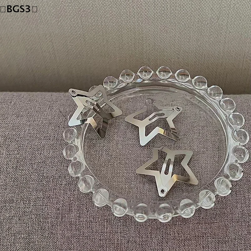 

5PCS Fashion Silver Color Star Hairpins For Women Stars Metal Snap Hair Clips Girls Side Hair Grip Barrettes Hair Accessories