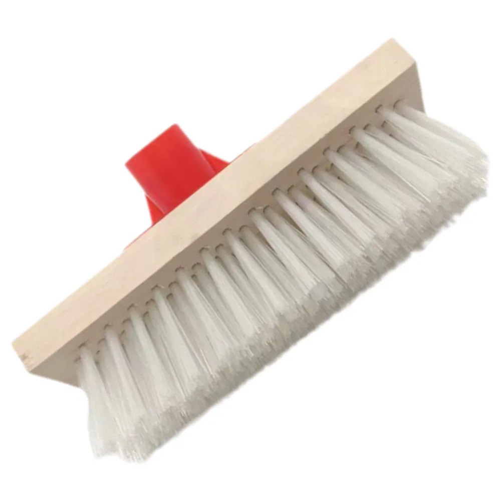 Heavy-Duty Floor Scrub Brush Head for Hard-to-Reach Corners Under Furniture Outdoor Patios Decks Gardens Stiff Bristle Cleaning