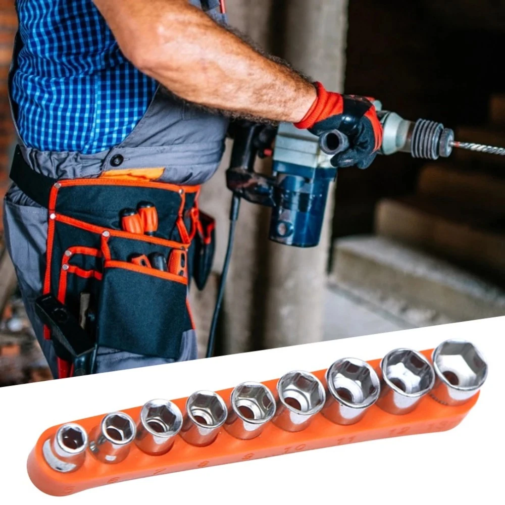 KATWAY 9-Piece Electric Tool Accessory Set – 5–13mm Hex Socket Heads with 6.35mm Square Drive Adapter HH-AA403
