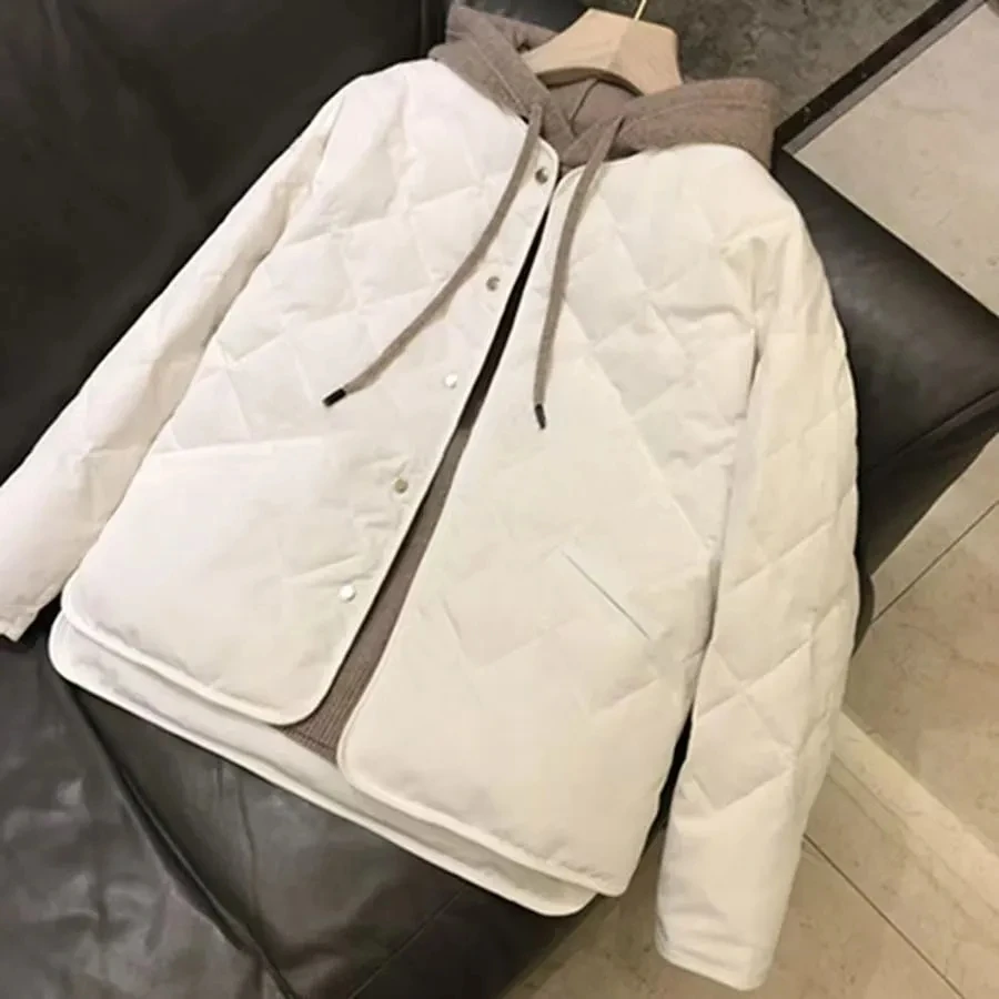 بلوزة كورية كاجوال فضفاضة وخفيفة الوزن من القطن Jaet Collarl متعددة الاستخدامات للربيع والخريف والشتاء للنساء