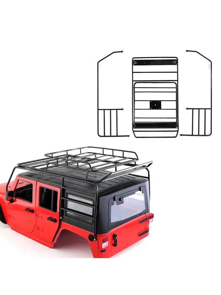 Portaequipajes de Metal, portaequipajes de techo, bandeja de equipaje para 1/10 RC Crawler Car Axial SCX10 II III 313mm Jeep Wrangler Body Shell
