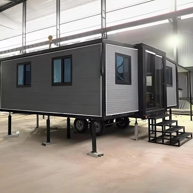 Casa Contenedor Portátil Completa de 40 pies, Panel Sándwich de Acero y Vidrio