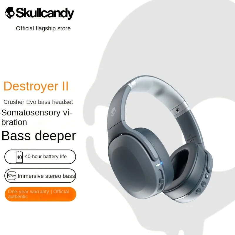 Skullcandy CRUSHER EVO 2nd Generation BT Wireless Headphones gaming over-ear sport headset