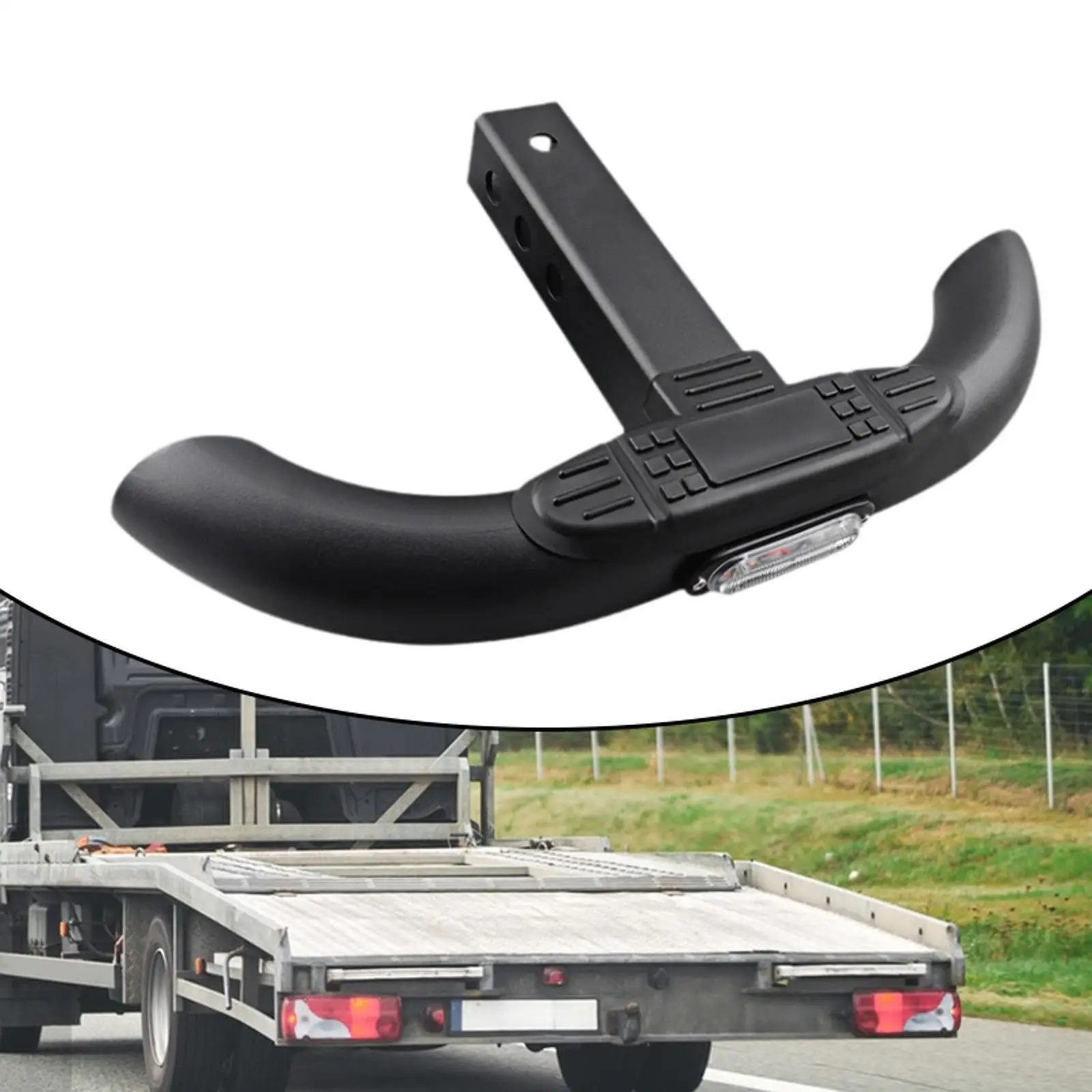 Trailer Hitch Step with Light Pickup Trucks Rear Hitch Step Bar Bumper Guard