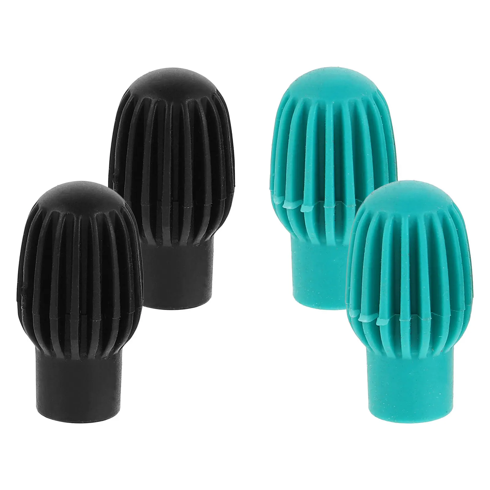 

4Pcs Silicone Drumstick Tips Silent Practice Covers Mute Drum Practice Percussion Dampeners Protective Sleeve Caps for Quiet