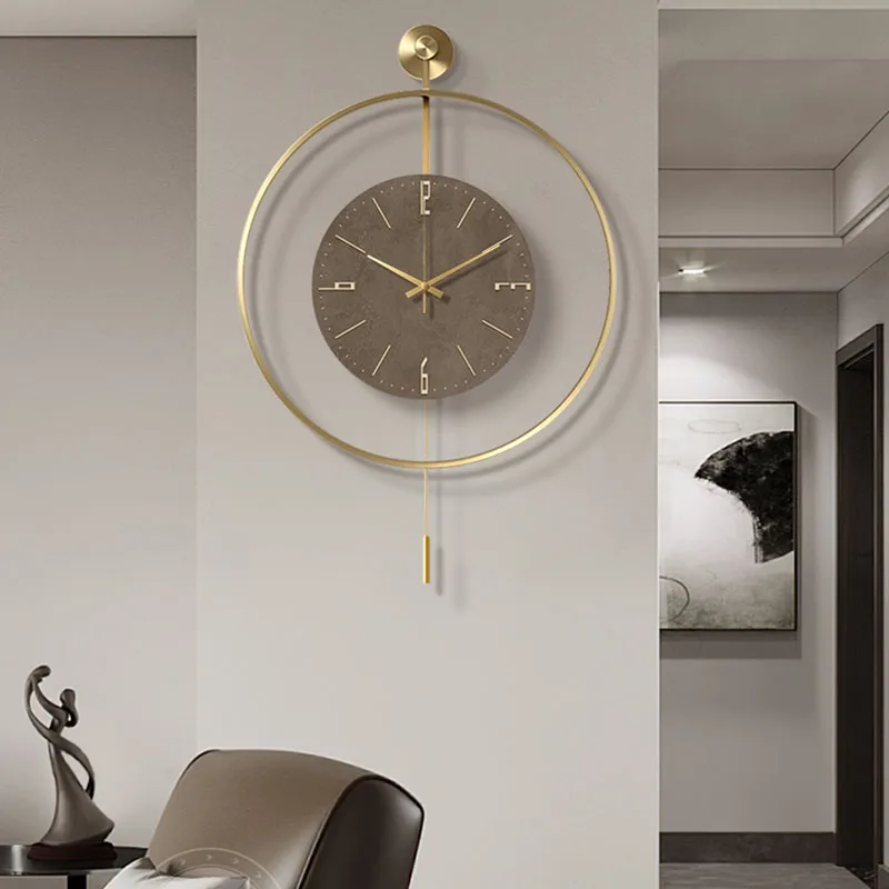 

Modern Luxury Wall Clocks Art Mural Living Room Aesthetic Wall Watch Minimalist Creative Design Reloj De Pared Home Decoration