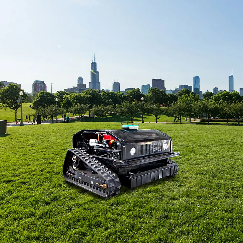 Heißer Verkauf Rasenmäher Motor 9 PS Gartenmäher Fernbedienung Raupenmäher zu verkaufen