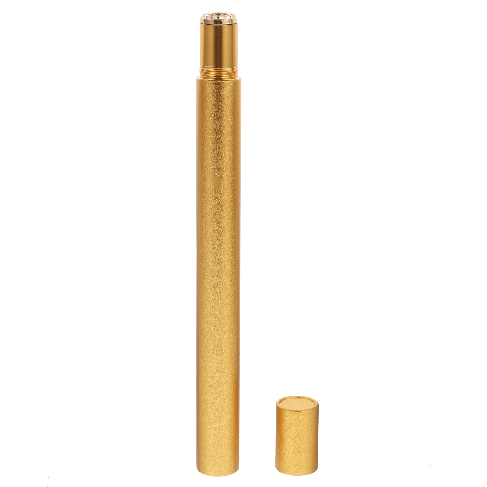 

Incense Burner Tube Convenient Practical Home Stick USB Storage Golden Aluminum Alloy Travel