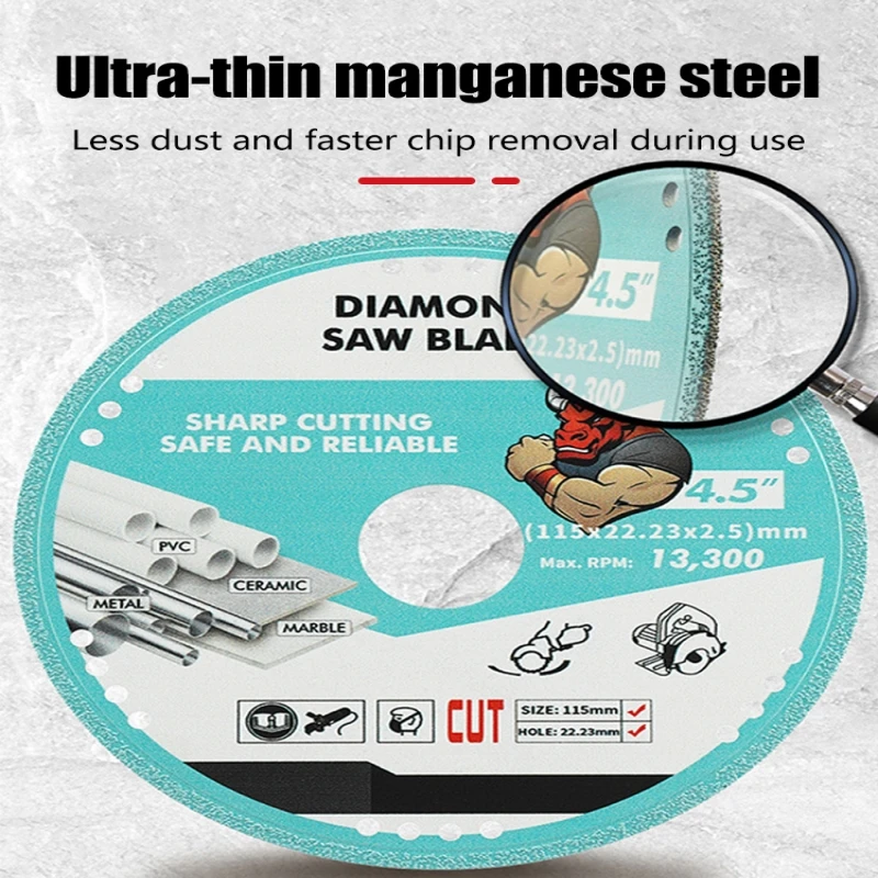 Brazed Diamond Saw Blade For Steel Metal Stone Cast Iron Rebar Aluminum All Purpose Demolition Contractors Cutting Disc 22.23mm