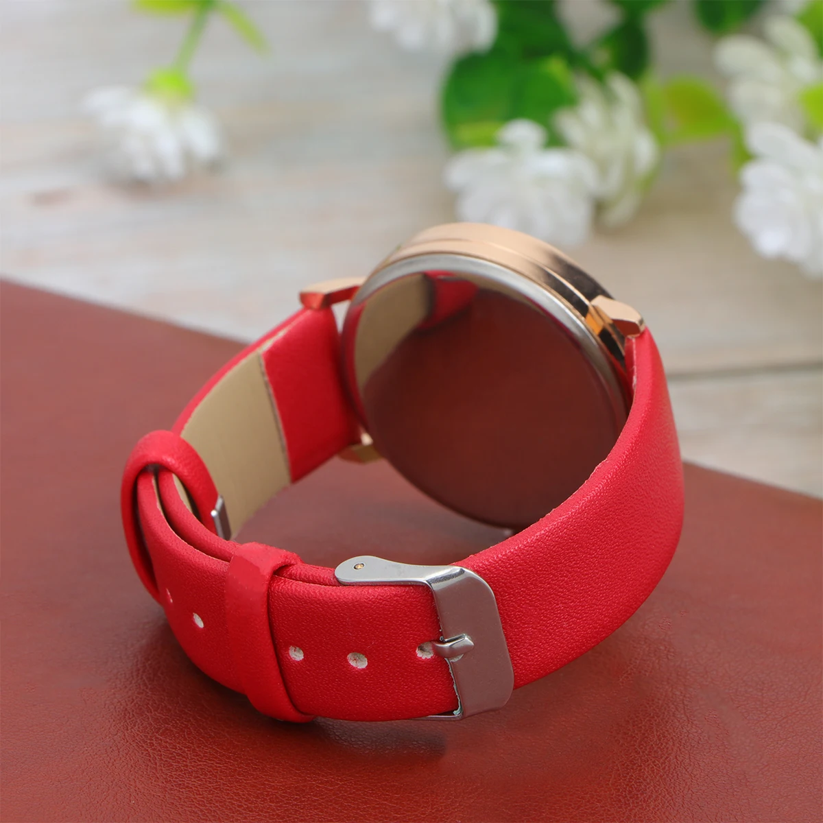 

Watch Women's Quartz Woman Watches for Red Dainty Vintage Colorful Bangle Cuff Fitness