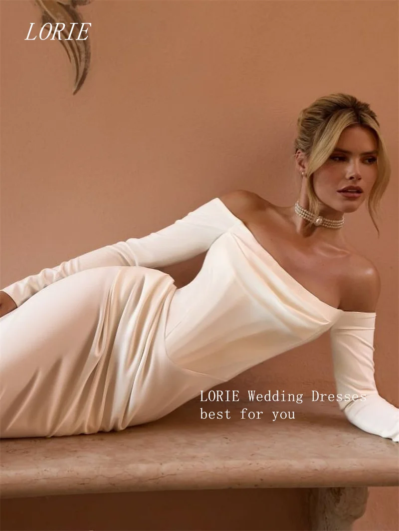 

LORIE Luxury Mermaid vestidos de novia Dresses Full Sleeve Bridal Gowns Smooth Backless Wedding Dress Customized 2026