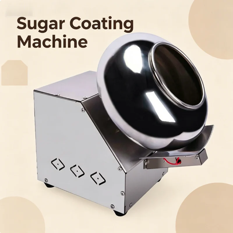 

Stainless Steel Sugar Coating Machine Peanut Chocolate Coating Machine Pills Film Coating Polishing Rounding Machine 220V 280W