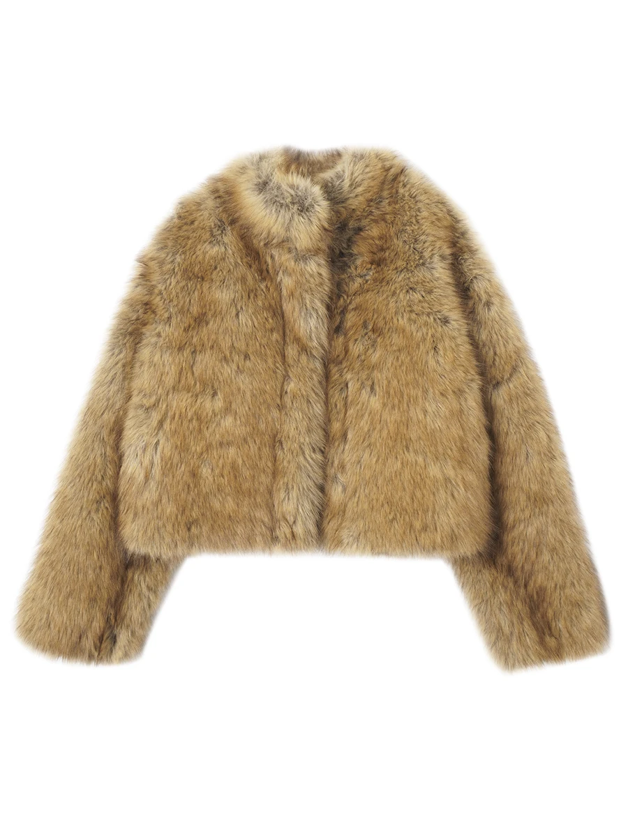 

IAMCPLUS 2025AW Женское пальто Cleanfit Sle ort Coat Long Sve Верхняя одежда из искусственного меха Faionable Lady's Jaet на пуговицах