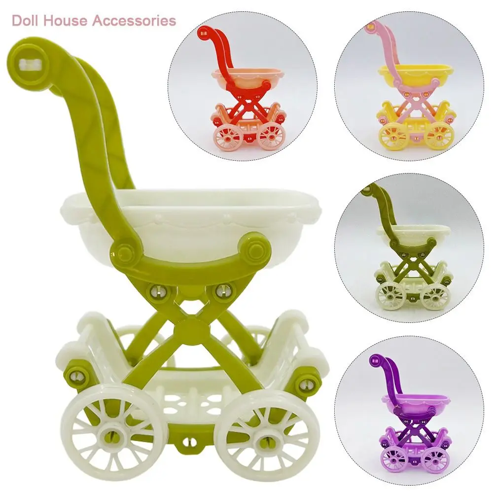 1:6 Dollhouse Small Cart Accessories Toys Accessories Gift Toy DIY Shopping Cart Girl