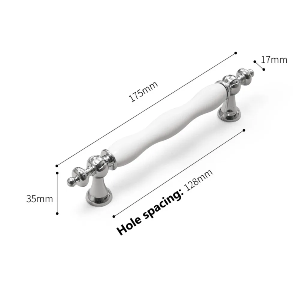 Modern Ceramic Cabinet Door Handles Light Luxury Gold Silver Drawer Handle Multifunctional Ceramic Material Furniture Handles