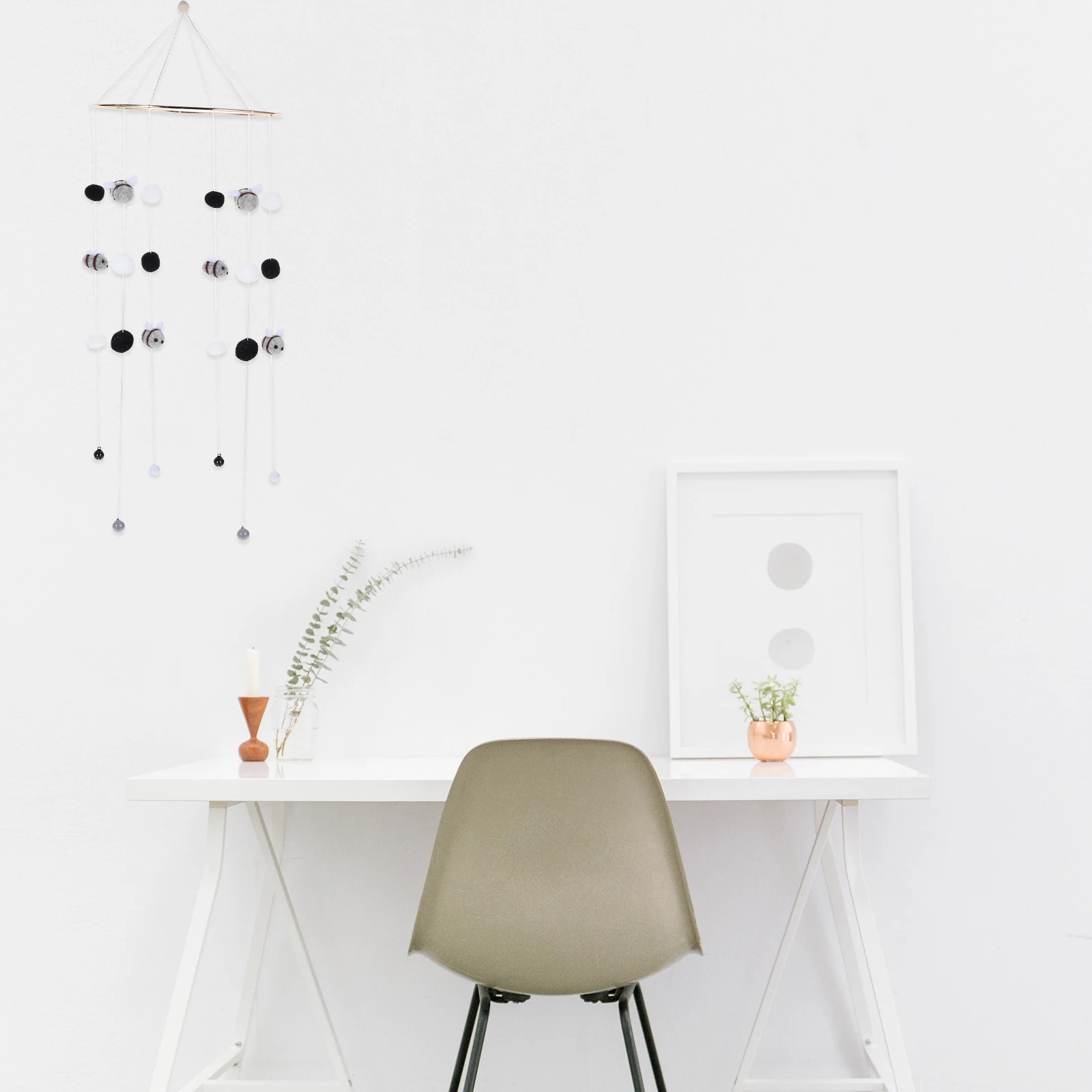 Decoración colgante de abeja, juguete infantil, adorno colgante de hierro, accesorios para fotos de habitación de niños recién nacidos