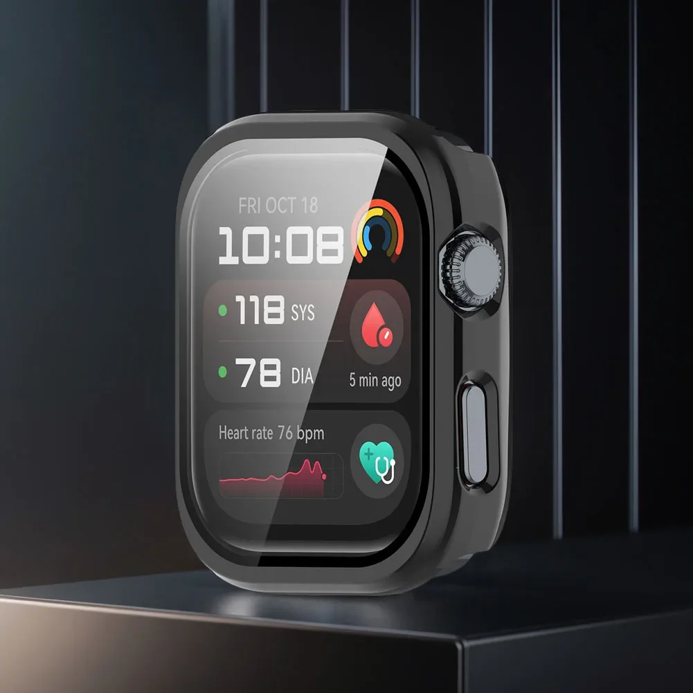 2 STUKS Gehard Glas + Case Anti-Kras Screen Protector Frame Bumper Cover Hard PC Beschermhoes voor Huawei Horloge D2