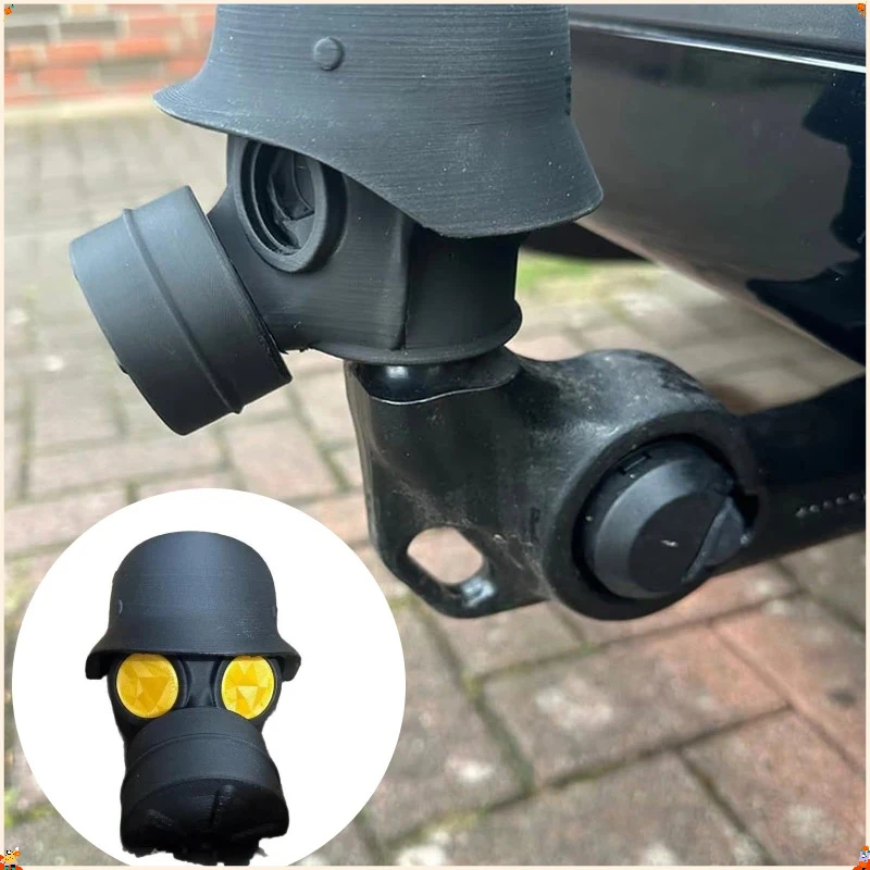 3d Printed Cover Cap For Trailer Coupling Prevent Receiver Tube From Rusting Trailer Hitch Cover With Steel Helmet And Gas Mask