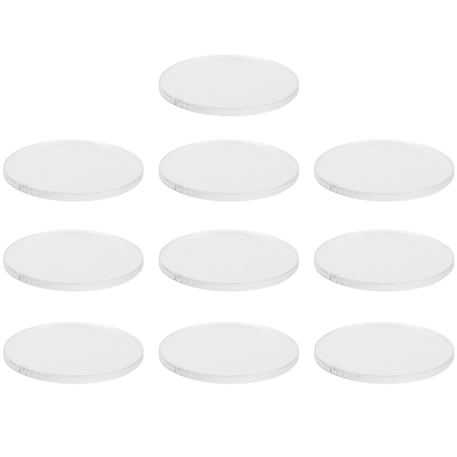 

10pcs Clear Ornament .5CM Cartoon Stand Anime Figurine Dashboard Acrylic Gaming Decorative Miniature Model Transparent