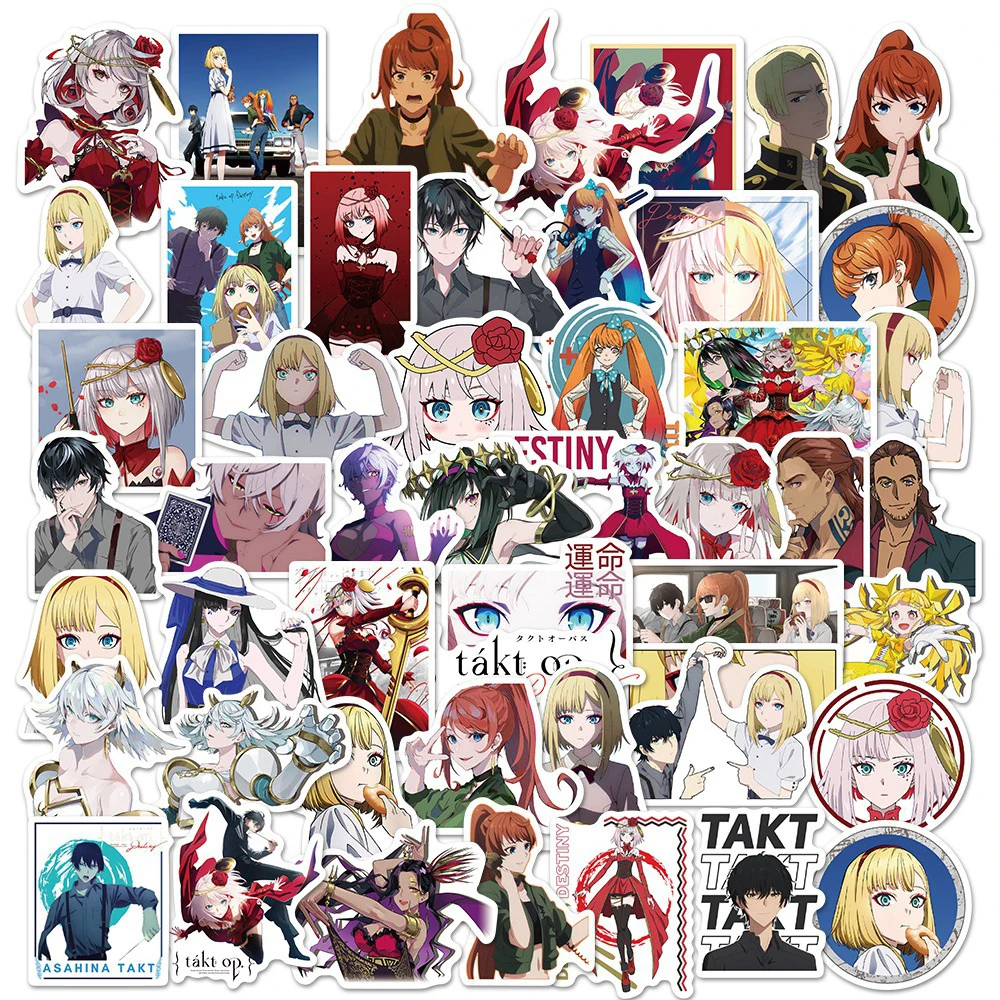 10/30/50pcs Takt op Destiny Anime Stickers Destiny Takuhiro Asuna Cartoon Sticker Laptop Skateboard Phone Characters Decal Toys