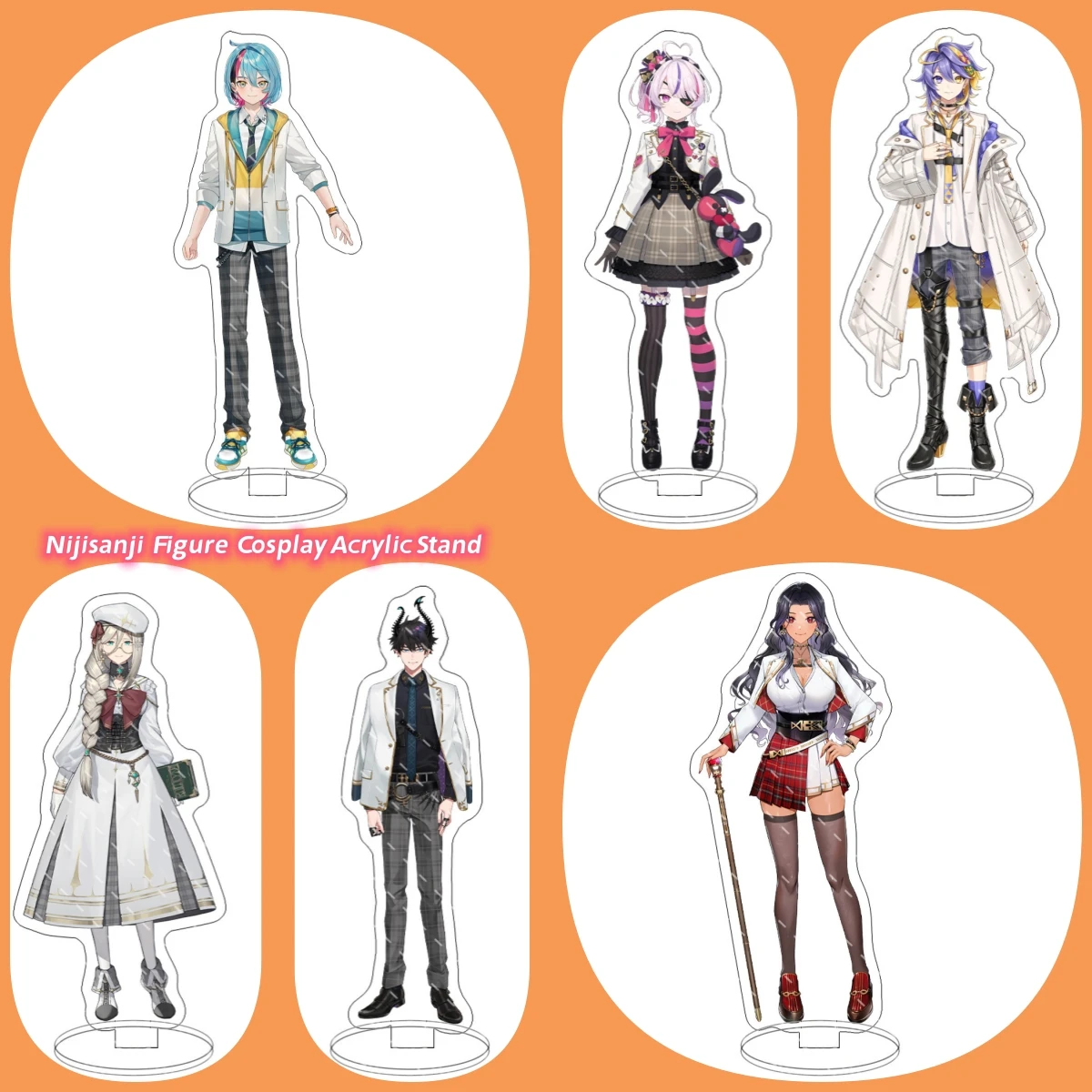 Hot Anime Nijisanji Rainbow Society Vtuber Figures Ren Zotto Aster Arcadia Cosplay Acrylic Stand Model Fans Xmas Gifts Toy