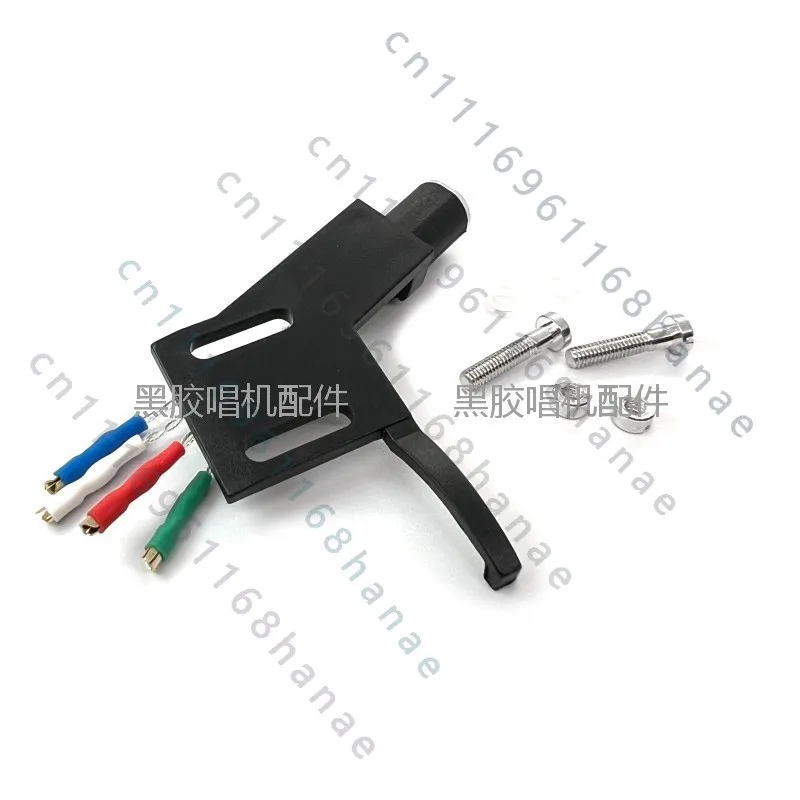 FOR Philips JVC 7-Hole Straight Tonearm Headshell Pure Silver Wire LP Turntable Phono Cartridge Mount Accessory