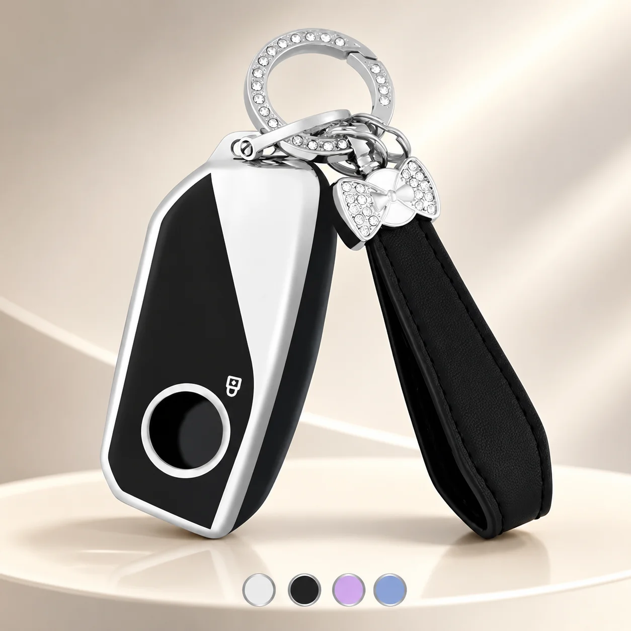 Car Key Case Cover Shell Fob with Keychain Set For BMW i7 X7 G07 LCI iX I20 X1 U11 7 Series G70 G09 XM U06 G81 M3 Protector Gift