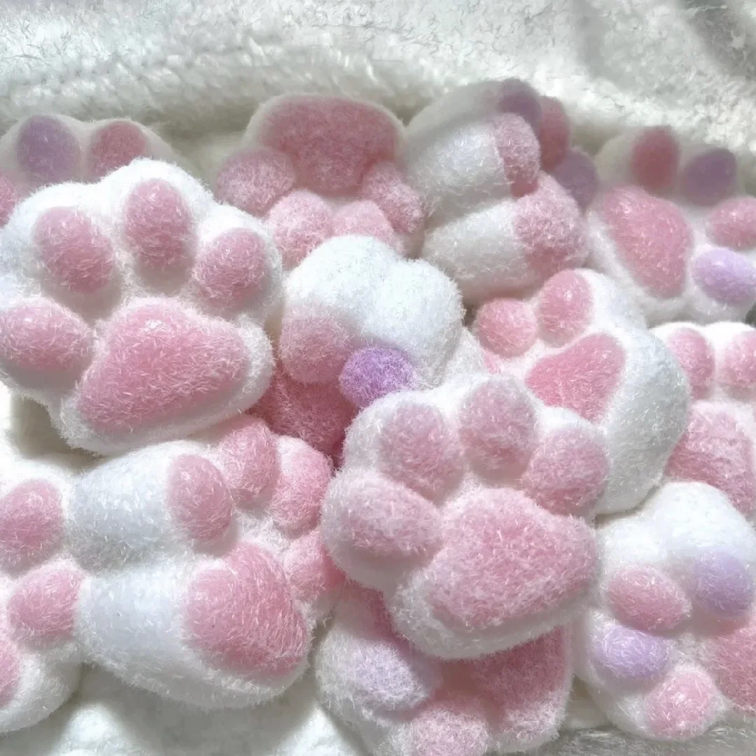 Mochi Taba Squishy NEU Zappelspielzeug Mini Kawaii Plüsch Katzenpfote Silikon Kleine Katzenpfote Niedlicher rosa Katzenfuß