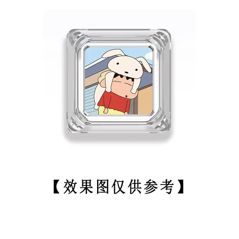 Crayon Shin-chan Cross-axis Mechanical Keyboard with Light-through Custom Keycaps, Crystal, Great for Gifting to Friends