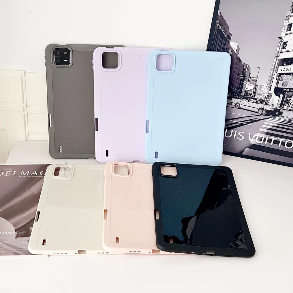 

Сплошной цветной мягкий чехол из ТПУ для Xiaomi Pad 7 7Pro 11,2 5 6 Pro Redmi Pad SE 11-дюймовый защитный чехол со слотом для ручки