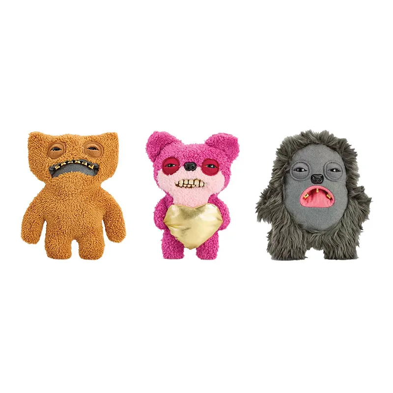 Fuggler Gold Fugglers Series Doll Ugly Kawaii Teeth Monster Cartoon Soft Plush Jewelry Doll Toy Friend Funny Christmas Hot Gifts
