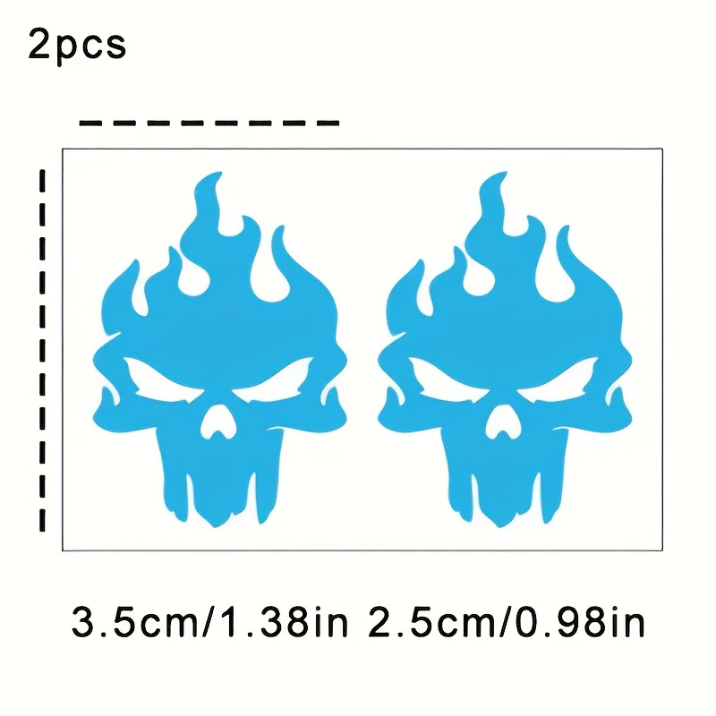 2PCS/SET Fashionable Skull-Themed Car Sticker, Bold Decal for Car, Ideal for Adding an Edgy Look to Your Automobile
